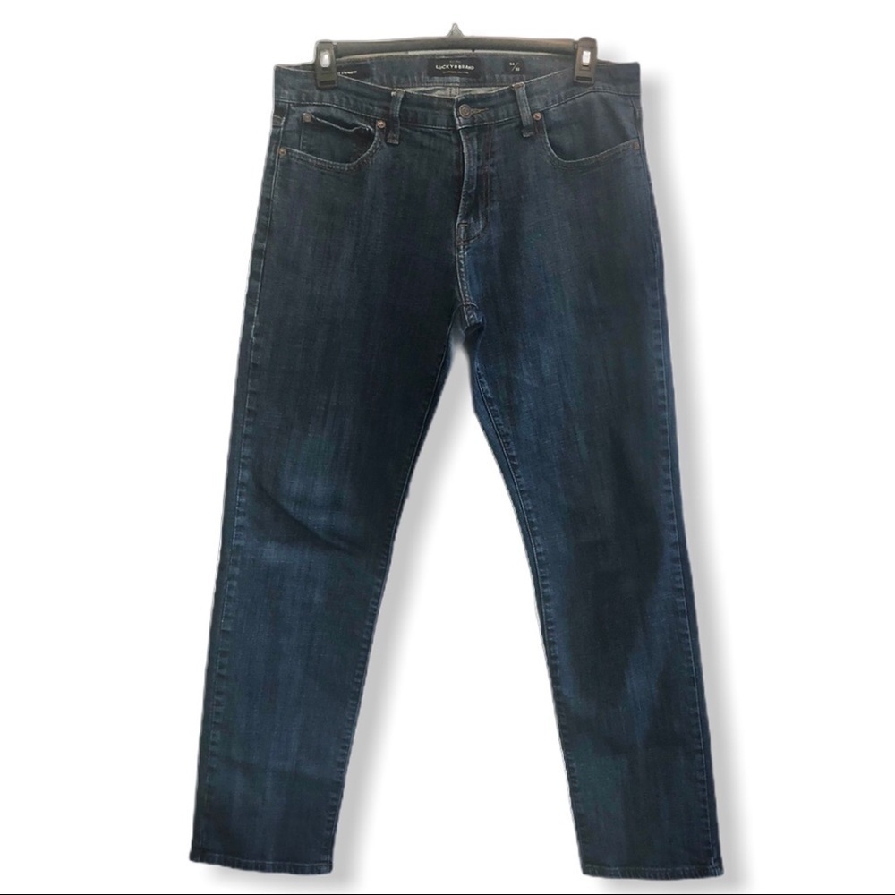 LUCKY BRAND 221 Straight Leg Blue Jeans SZ 34 x 32 - Picture 3 of 4
